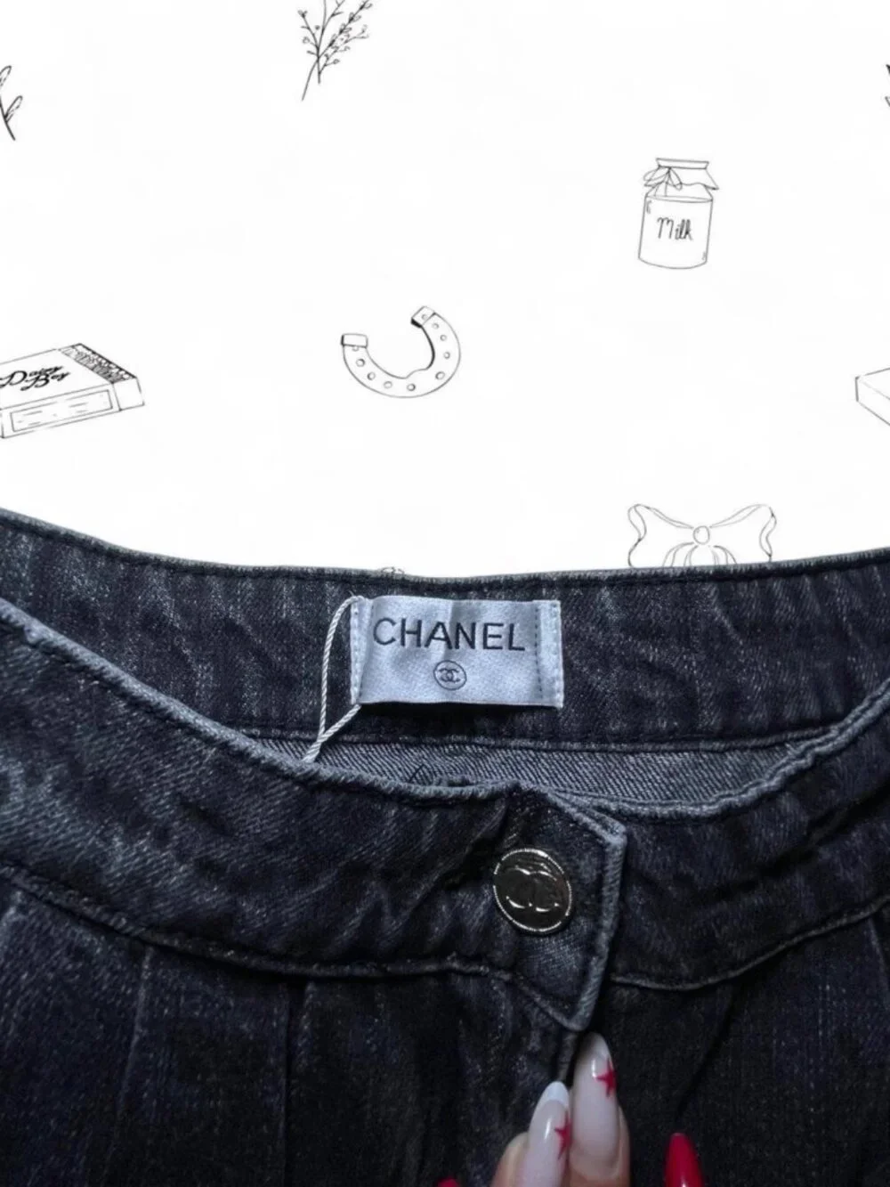 Pre-Owned Chanel Denim Skirts SZ 36